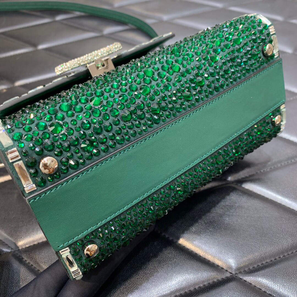 Valentino 1W2B0G97TZA0FO Vsling Mini Handbag With Sparkling Embroidery Green