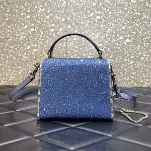 Valentino 1W2B0G97TZA0FO Vsling Mini Handbag With Sparkling Embroidery Blue - Default Title - View 2