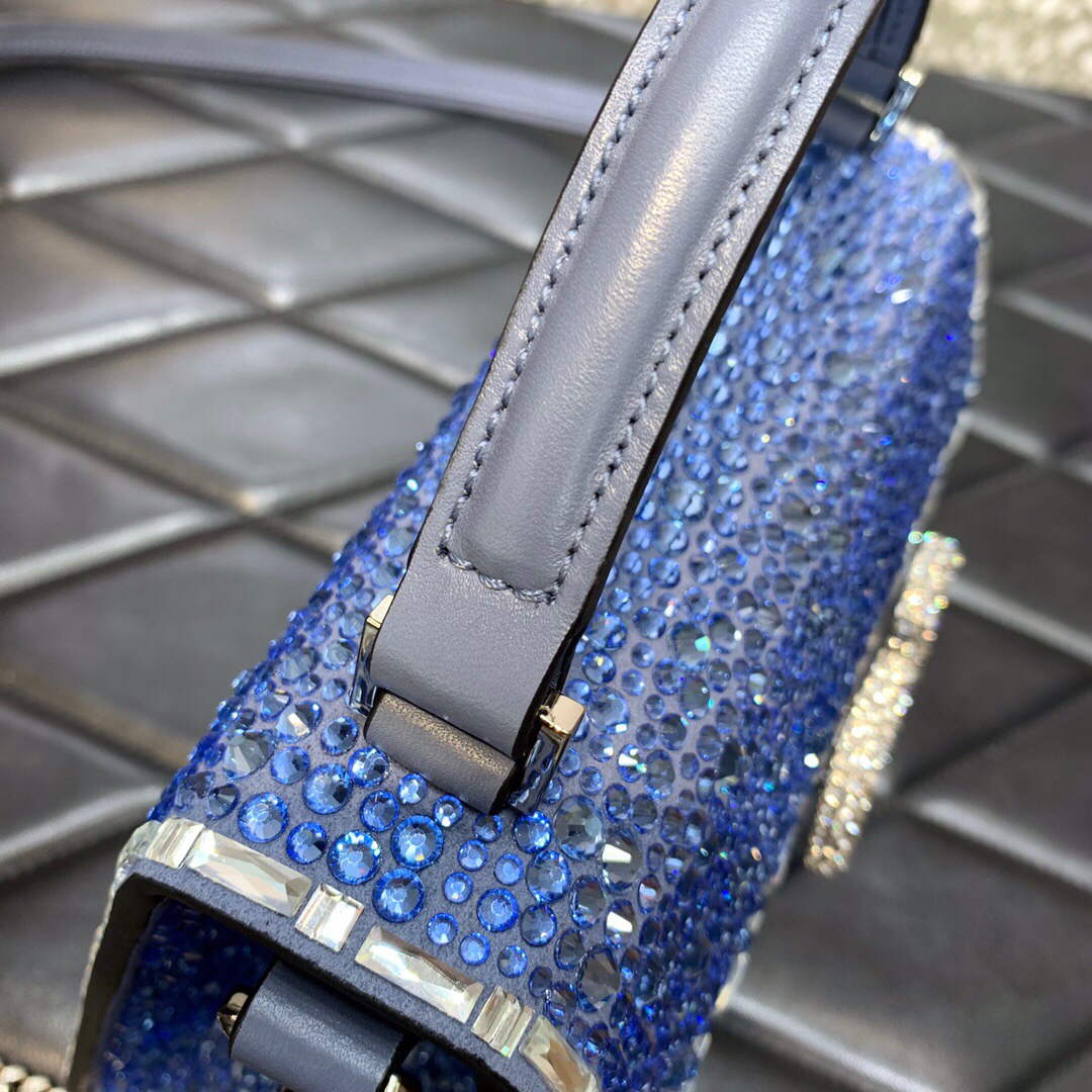 Valentino 1W2B0G97TZA0FO Vsling Mini Handbag With Sparkling Embroidery Blue