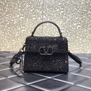 Valentino 1W2B0G97TZA0FO Vsling Mini Handbag With Sparkling Embroidery Black - Default Title - View 1