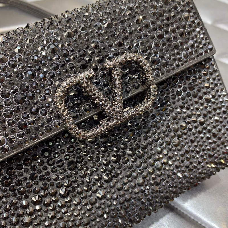 Valentino 1W2B0G97TZA0FO Vsling Mini Handbag With Sparkling Embroidery Black
