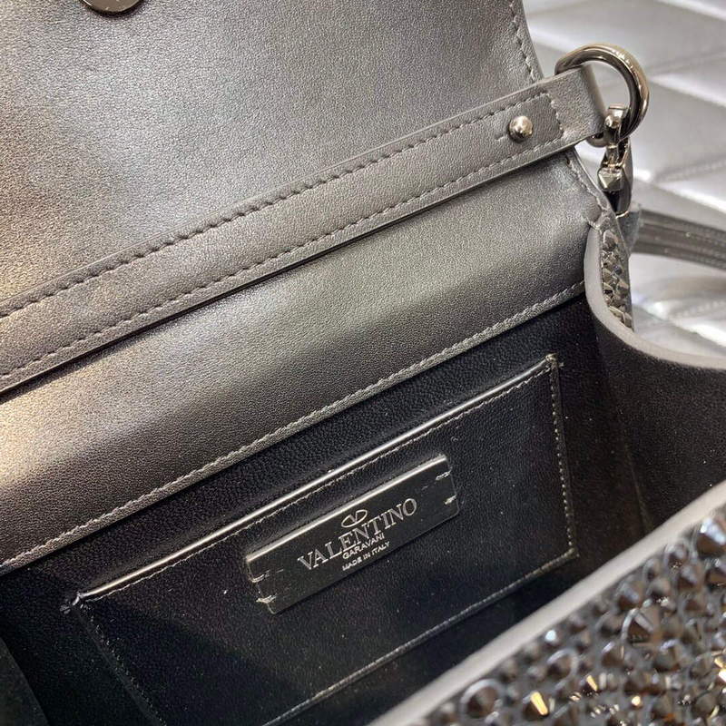 Valentino 1W2B0G97TZA0FO Vsling Mini Handbag With Sparkling Embroidery Black