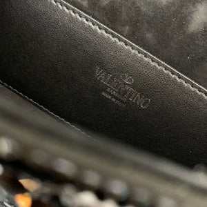 Valentino 2W0B0K53LBB_08Y SMALL VALENTINO GARAVANI LOC¨° SHOULDER BAG WITH CRYSTALS Black - Default Title - View 9