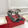 Valentino 2W0S0GX6JSI Rockstud Sandal In Nappa Leather With Plexi Heel 80mm V98825 - US 4=Euro 35 - View 1