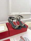 Valentino 2W0S0GX6JSI Rockstud Sandal In Nappa Leather With Plexi Heel 80mm V98825
