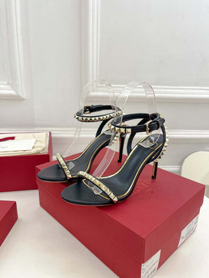 Valentino 2W0S0GX6JSI Rockstud Sandal In Nappa Leather With Plexi Heel 80mm V98825 - US 4=Euro 35 - View 5