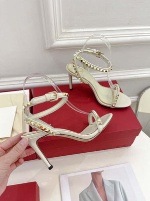 Valentino 2W0S0GX6JSI Rockstud Sandal In Nappa Leather With Plexi Heel 80mm V98826 - US 4=Euro 35 - View 4