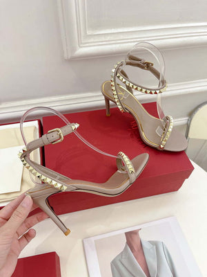 Valentino 2W0S0GX6JSI Rockstud Sandal In Nappa Leather With Plexi Heel 80mm V98827 - US 4=Euro 35 - View 4