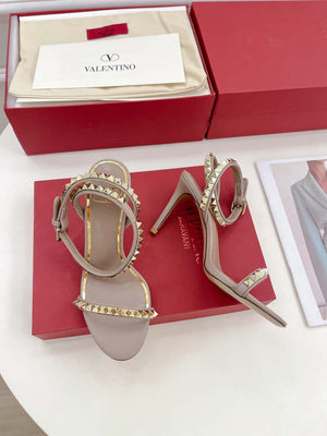Valentino 2W0S0GX6JSI Rockstud Sandal In Nappa Leather With Plexi Heel 80mm V98827 - US 4=Euro 35 - View 6