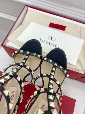 Valentino 3W2S0A27JXH Rockstud Metallic Calfskin Leather Ankle Strap Sandal 80 MM V98821 - US 4=35 - View 7