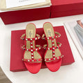Valentino 3W2S0C47VOD Rockstud Flat Slide Sandal 60MM V98838 - US 4=35 - View 1