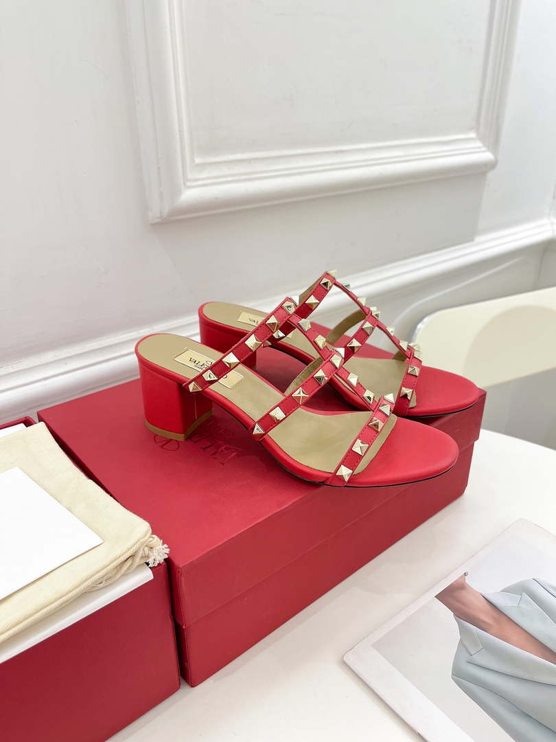 Valentino 3W2S0C47VOD Rockstud Flat Slide Sandal 60MM V98838