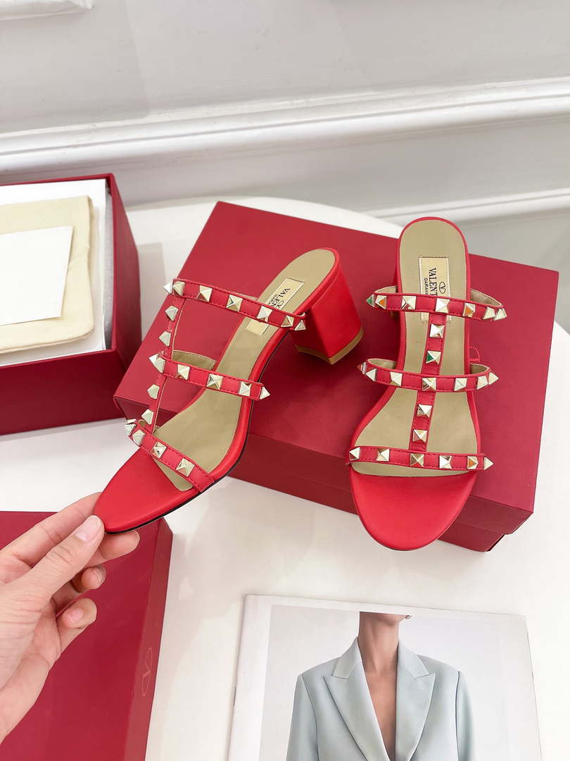 Valentino 3W2S0C47VOD Rockstud Flat Slide Sandal 60MM V98838