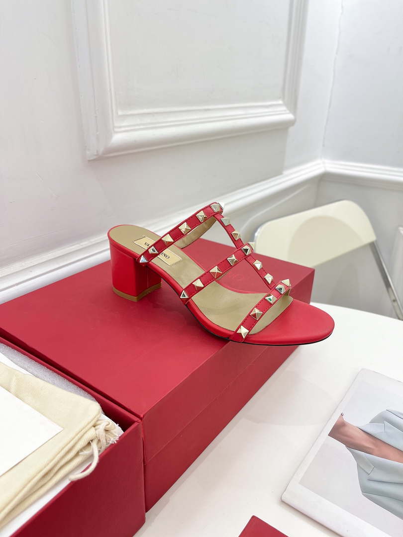 Valentino 3W2S0C47VOD Rockstud Flat Slide Sandal 60MM V98838