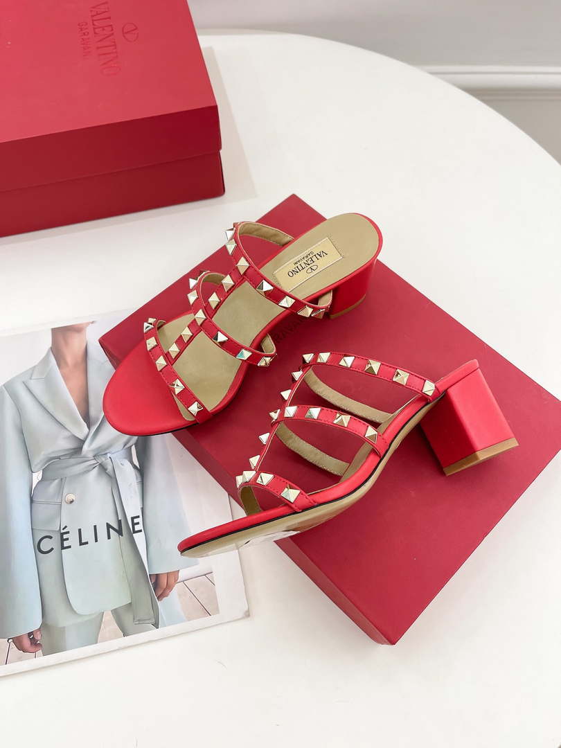 Valentino 3W2S0C47VOD Rockstud Flat Slide Sandal 60MM V98838