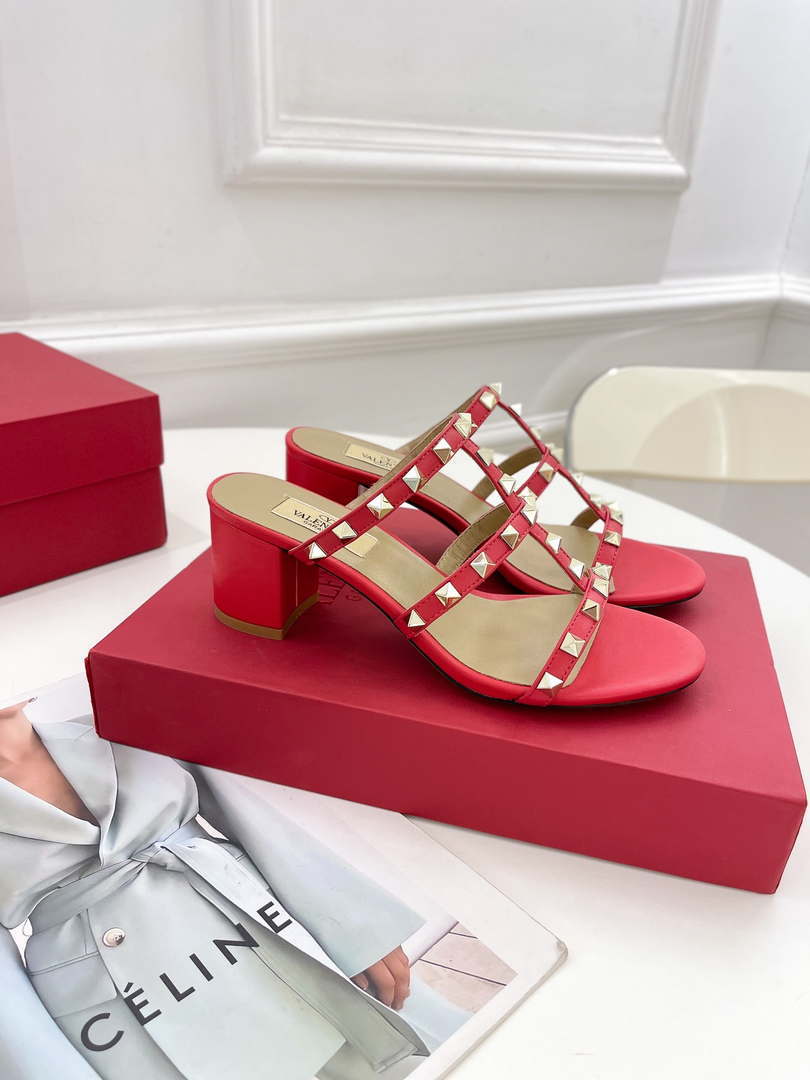 Valentino 3W2S0C47VOD Rockstud Flat Slide Sandal 60MM V98838