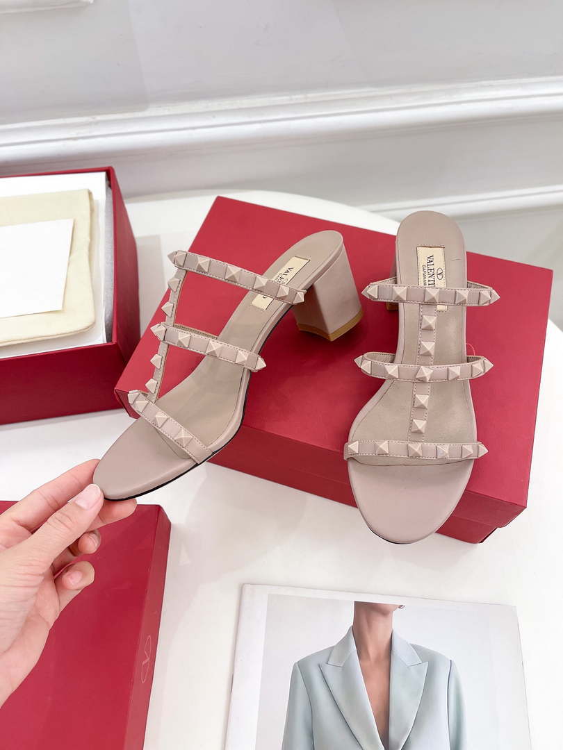 Valentino 3W2S0C47VOD Rockstud Flat Slide Sandal 60MM V98839