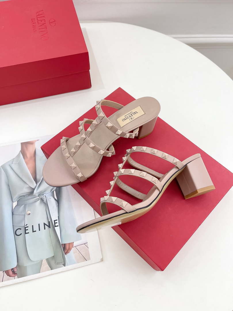 Valentino 3W2S0C47VOD Rockstud Flat Slide Sandal 60MM V98839