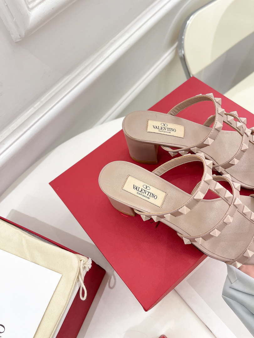 Valentino 3W2S0C47VOD Rockstud Flat Slide Sandal 60MM V98839