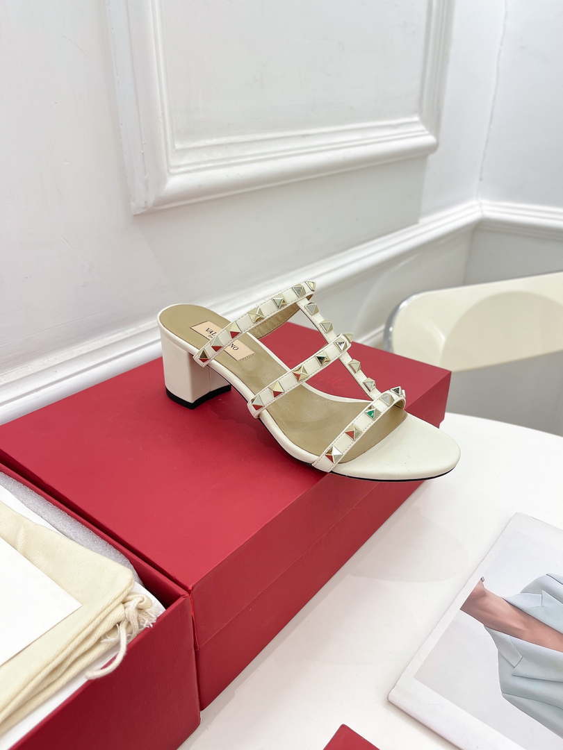 Valentino 3W2S0C47VOD Rockstud Flat Slide Sandal 60MM V98841