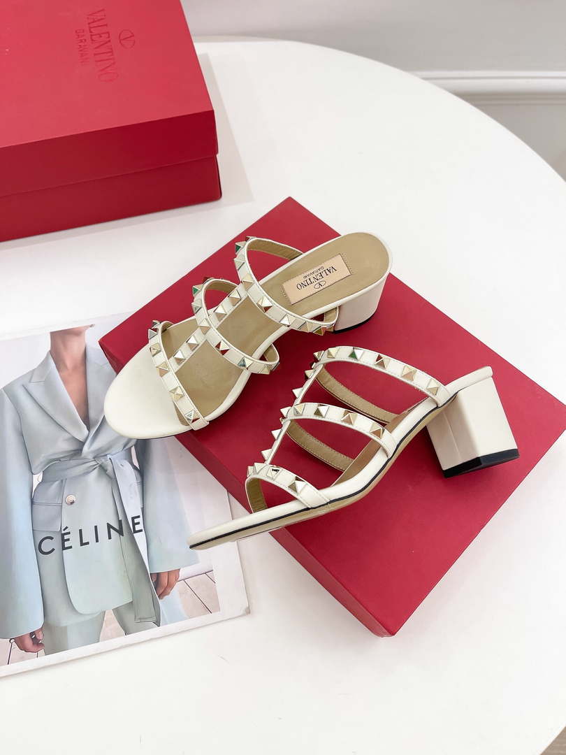 Valentino 3W2S0C47VOD Rockstud Flat Slide Sandal 60MM V98841