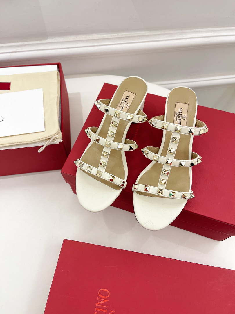 Valentino 3W2S0C47VOD Rockstud Flat Slide Sandal 60MM V98841