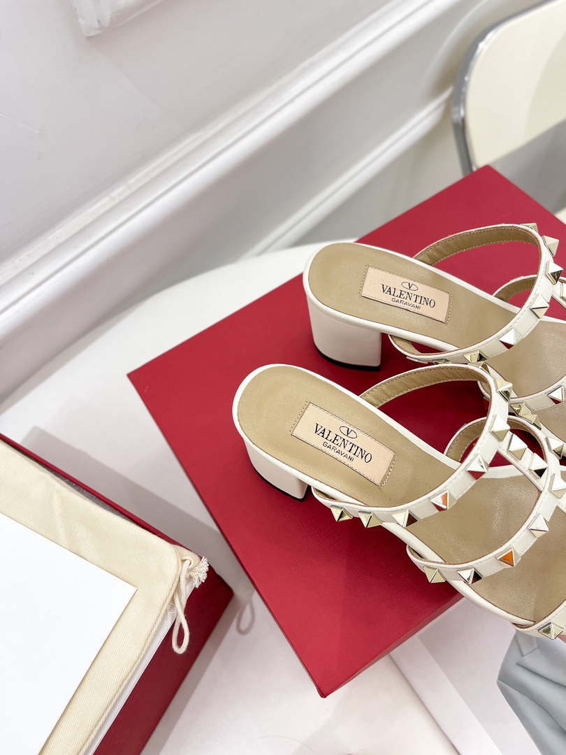 Valentino 3W2S0C47VOD Rockstud Flat Slide Sandal 60MM V98841
