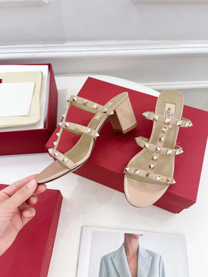 Valentino 3W2S0C47VOD Rockstud Flat Slide Sandal 60MM V98843 - US 4=35 - View 3