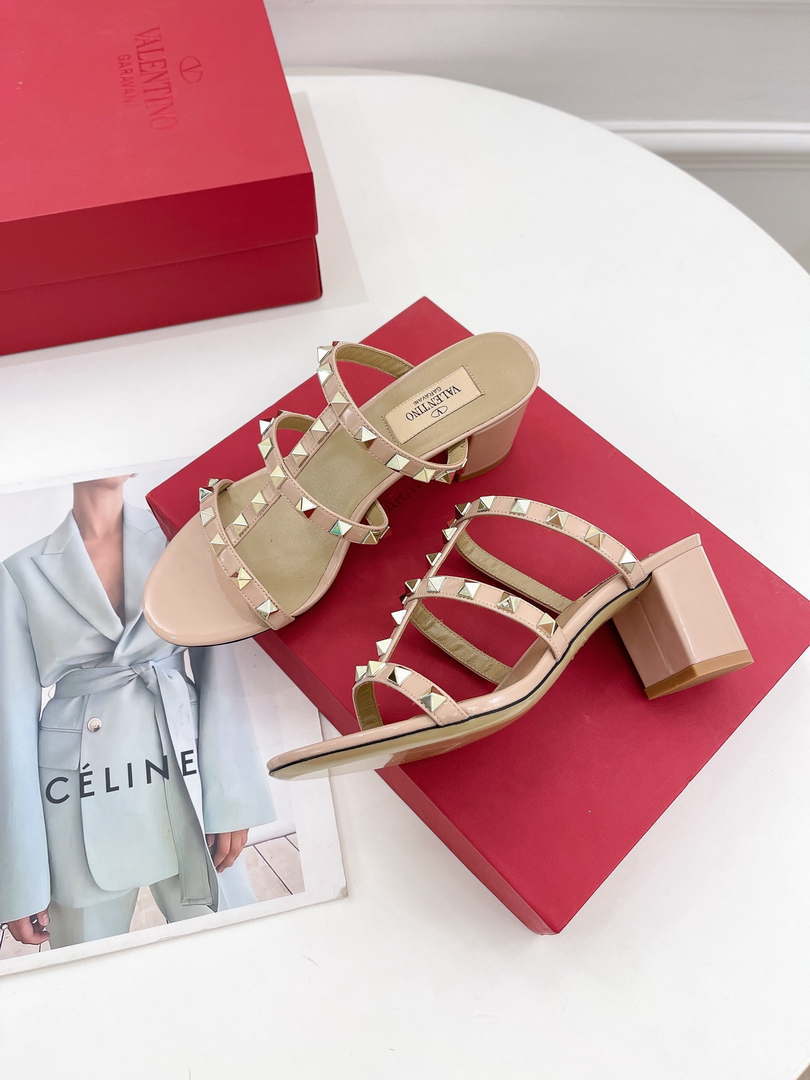 Valentino 3W2S0C47VOD Rockstud Flat Slide Sandal 60MM V98843