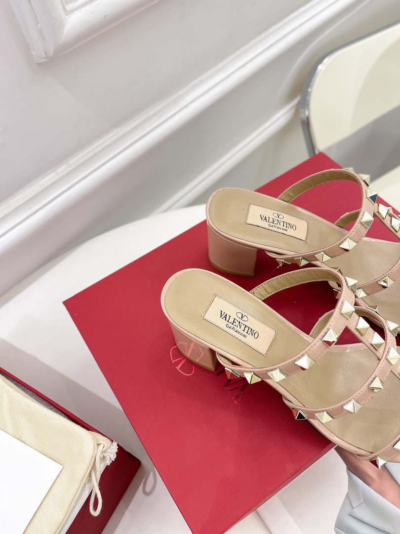 Valentino 3W2S0C47VOD Rockstud Flat Slide Sandal 60MM V98843