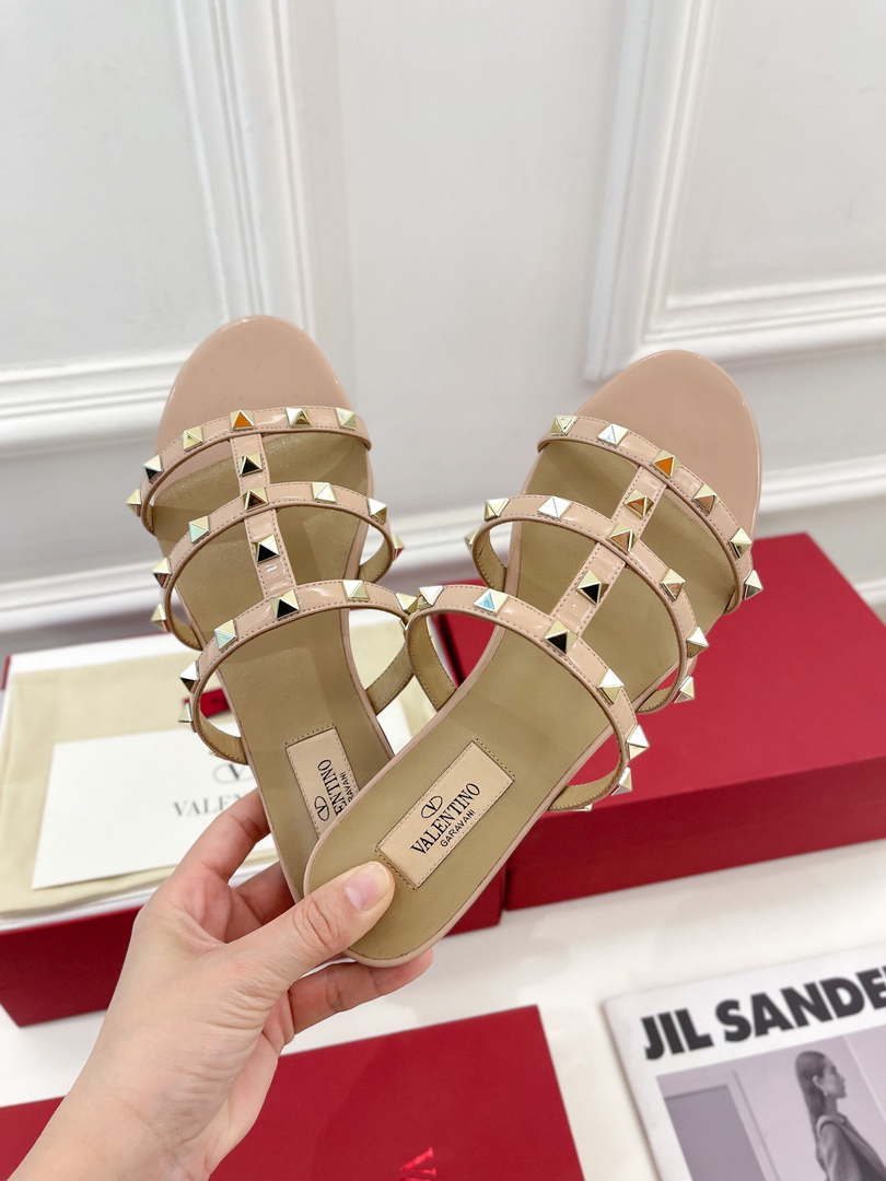 Valentino 3W2S0C49VOD Rockstud Flat Slide Sandal V98830 - US 4=Euro 35 - View 4