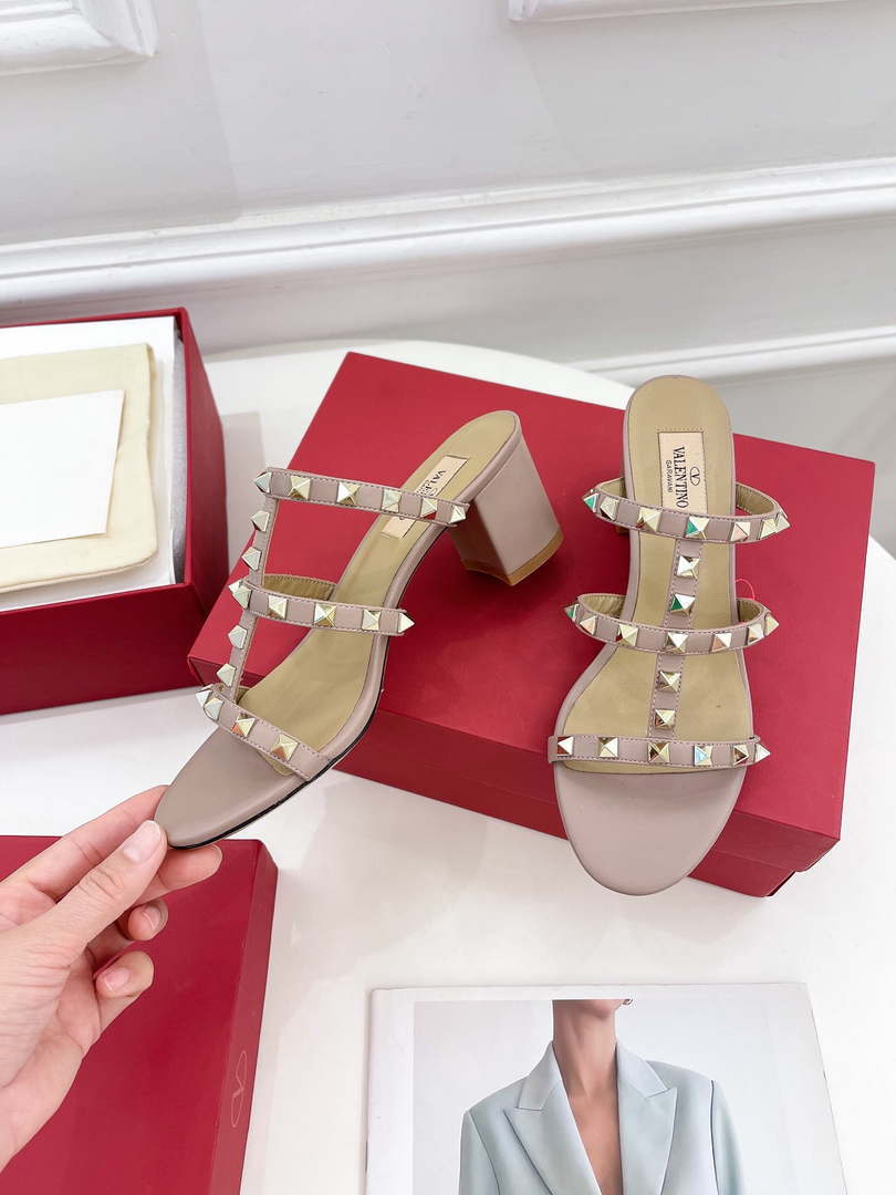Valentino 3W2S0C47VOD Rockstud Flat Slide Sandal V98831 60 MM