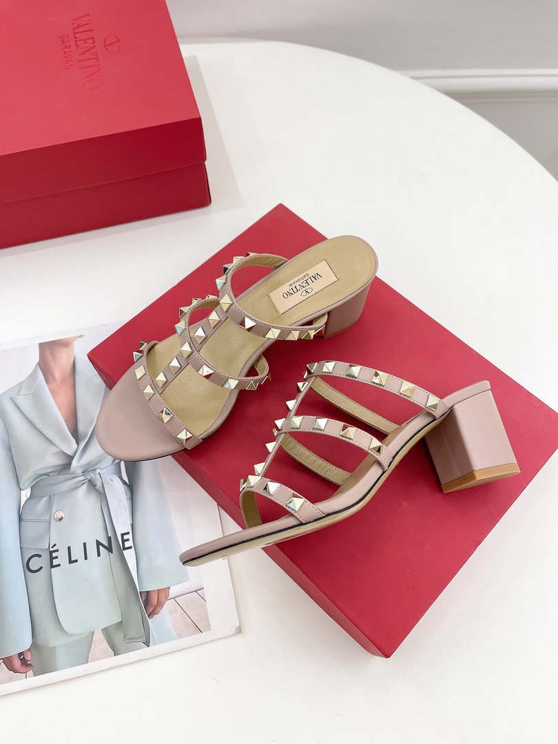 Valentino 3W2S0C47VOD Rockstud Flat Slide Sandal V98831 60 MM