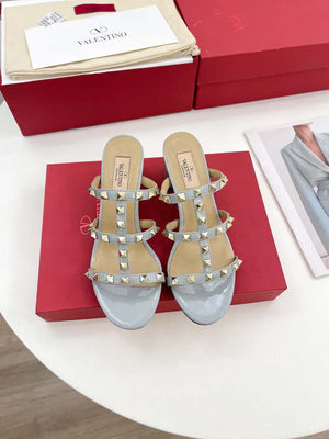 Valentino 3W2S0C47VOD Rockstud Flat Slide Sandal V98832 60 MM - US 4=35 - View 3