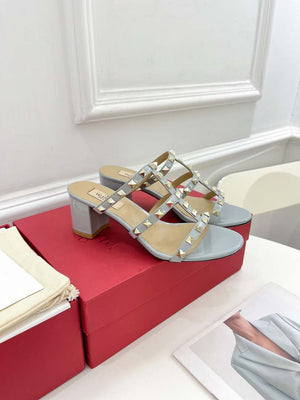 Valentino 3W2S0C47VOD Rockstud Flat Slide Sandal V98832 60 MM - US 4=35 - View 1