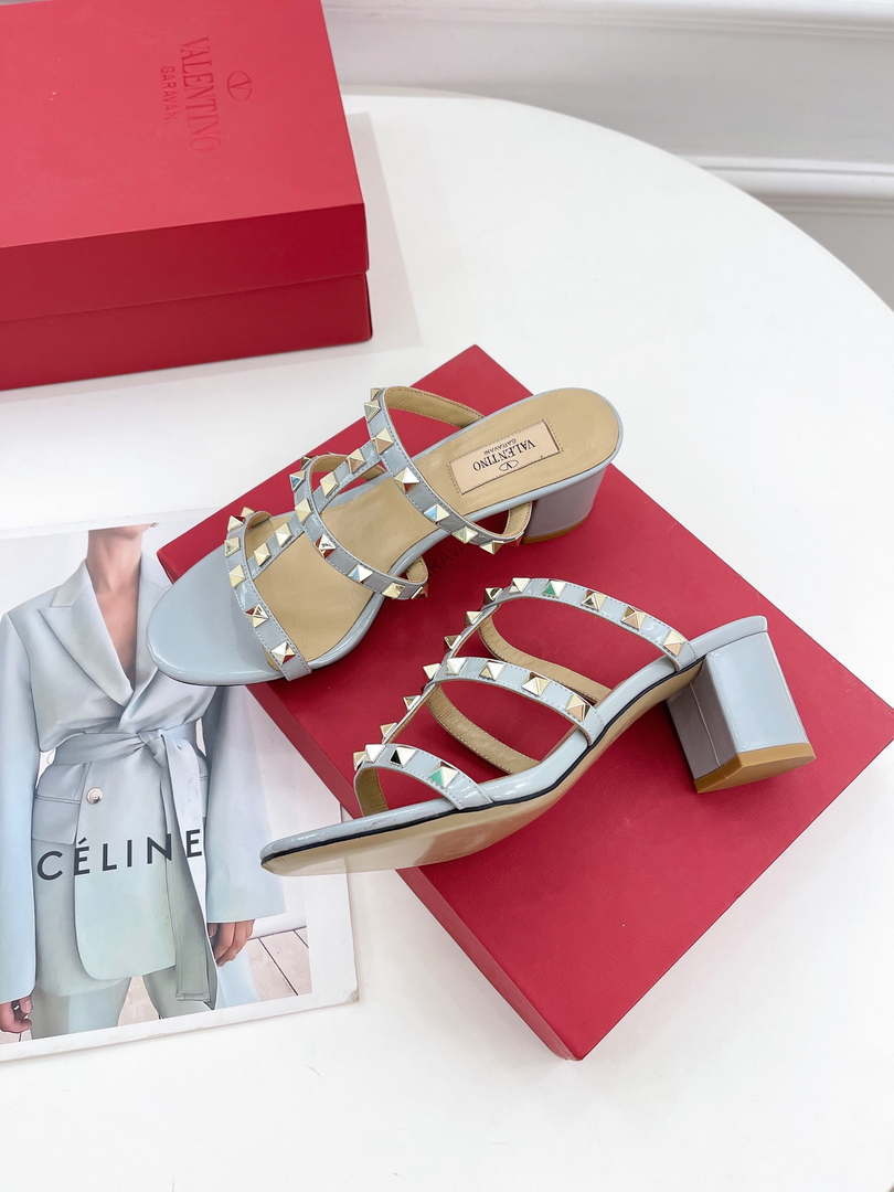 Valentino 3W2S0C47VOD Rockstud Flat Slide Sandal V98832 60 MM