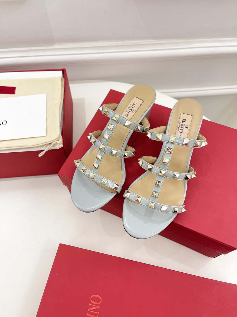 Valentino 3W2S0C47VOD Rockstud Flat Slide Sandal V98832 60 MM