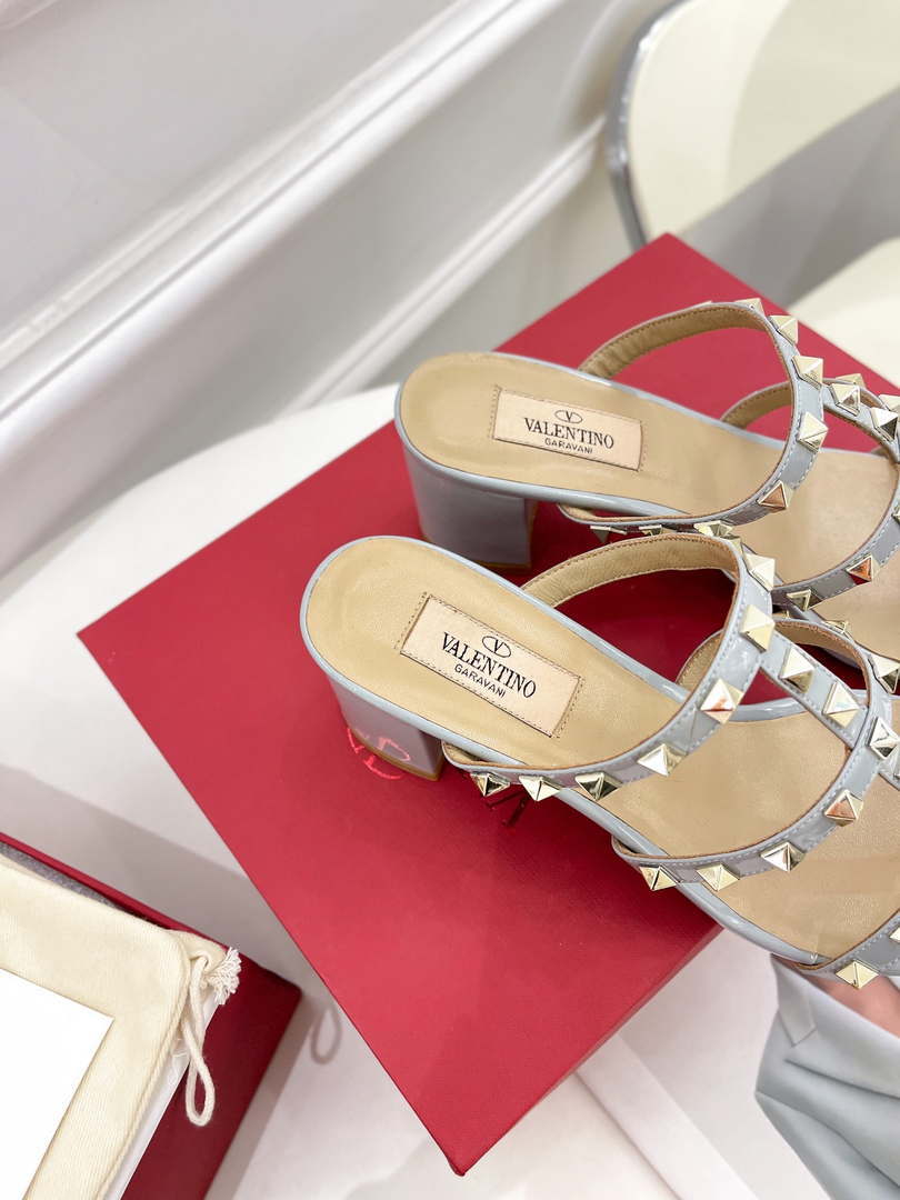 Valentino 3W2S0C47VOD Rockstud Flat Slide Sandal V98832 60 MM