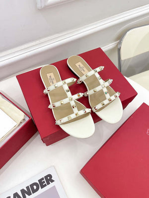 Valentino 3W2S0C49VOD Rockstud Flat Slide Sandal V98833 - US 4=Euro 35 - View 1