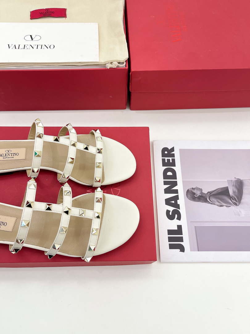 Valentino 3W2S0C49VOD Rockstud Flat Slide Sandal V98833