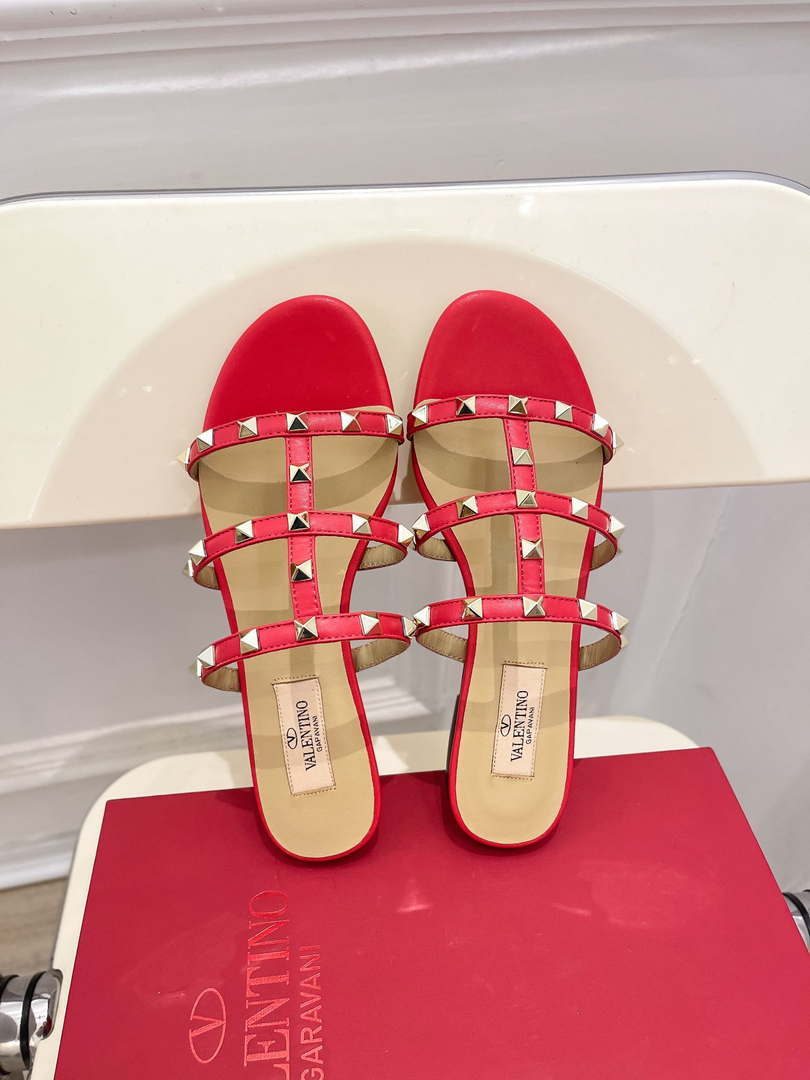 Valentino 3W2S0C49VOD Rockstud Flat Slide Sandal V98834