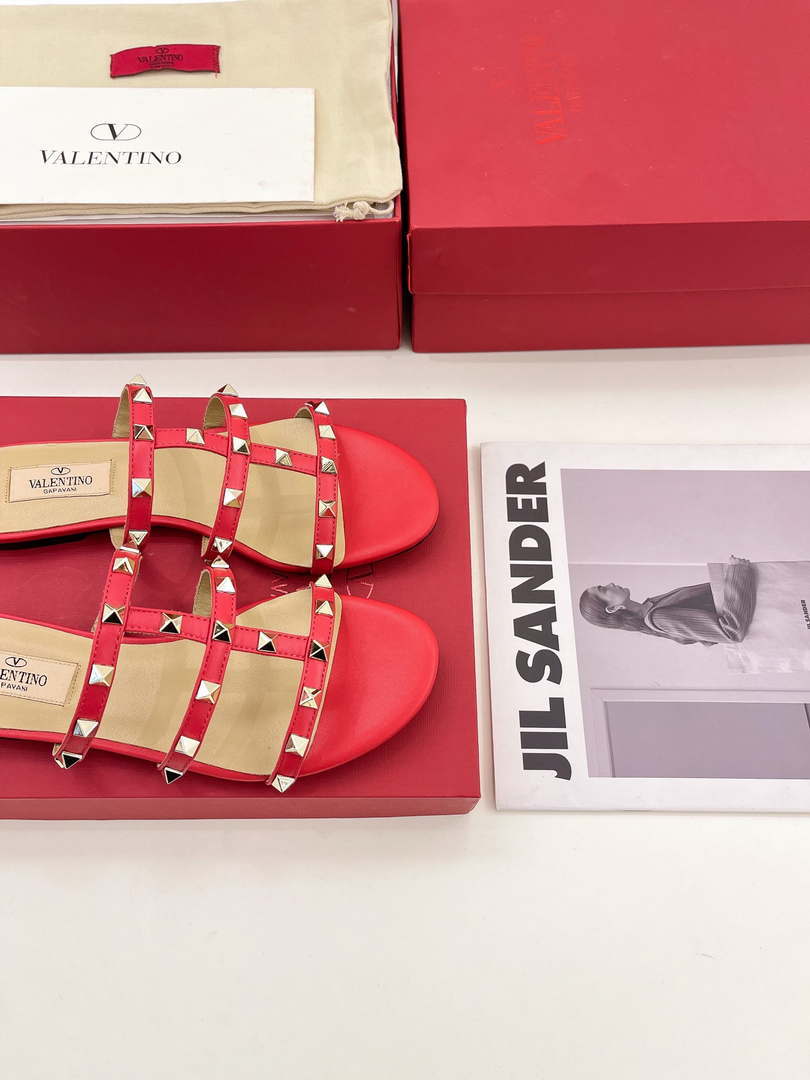 Valentino 3W2S0C49VOD Rockstud Flat Slide Sandal V98834