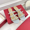 Valentino 3W2S0C49VOD Rockstud Flat Slide Sandal V98837 - US 4=Euro 35 - View 1