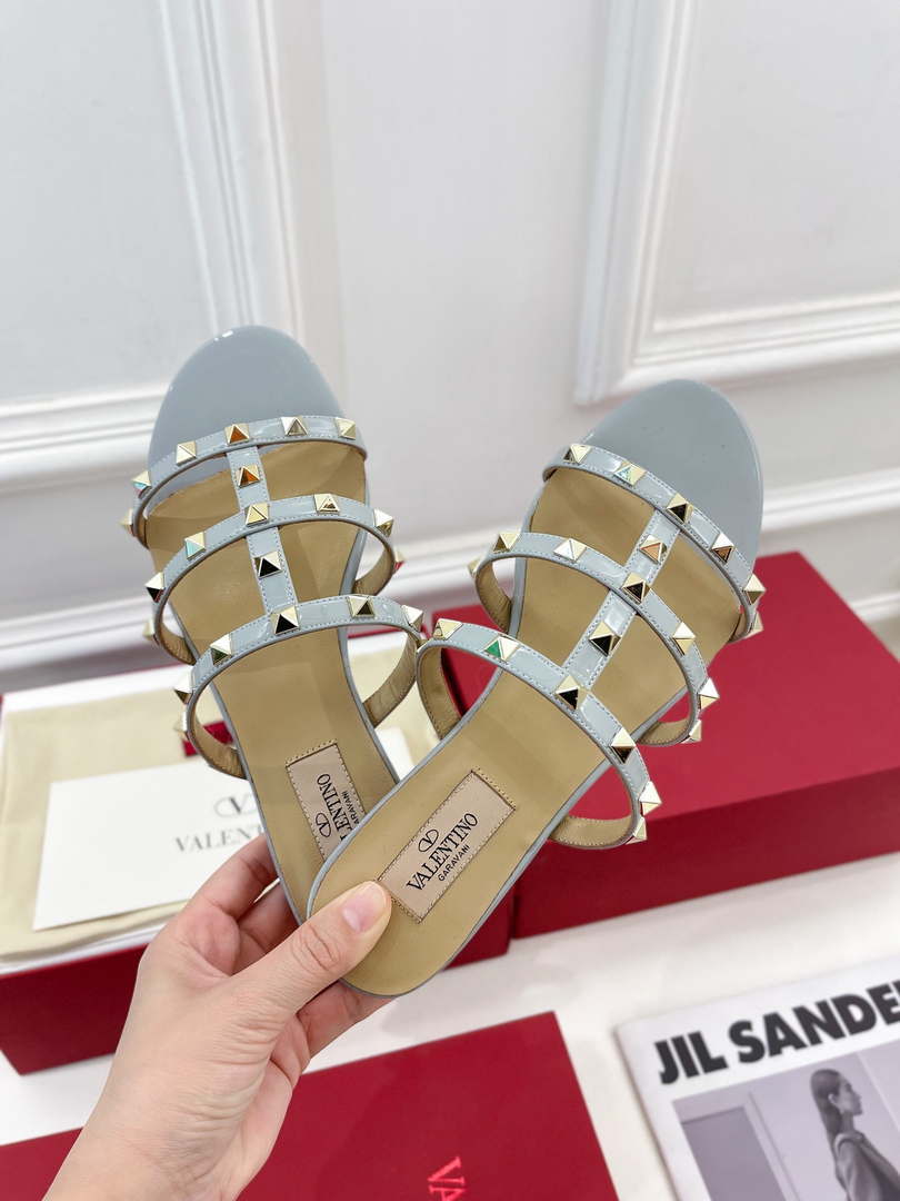 Valentino 3W2S0C49VOD Rockstud Flat Slide Sandal V98837