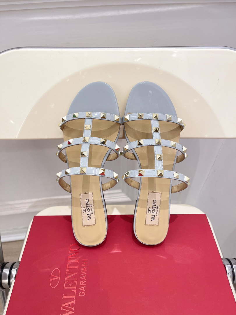 Valentino 3W2S0C49VOD Rockstud Flat Slide Sandal V98837