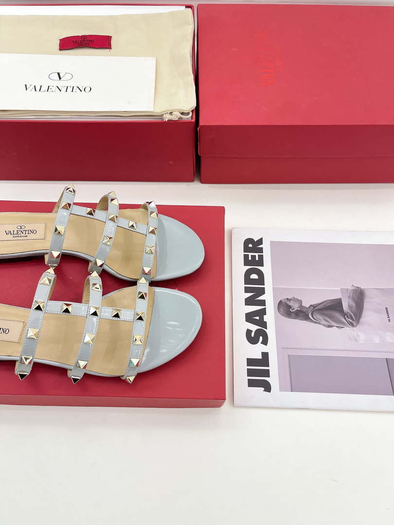 Valentino 3W2S0C49VOD Rockstud Flat Slide Sandal V98837