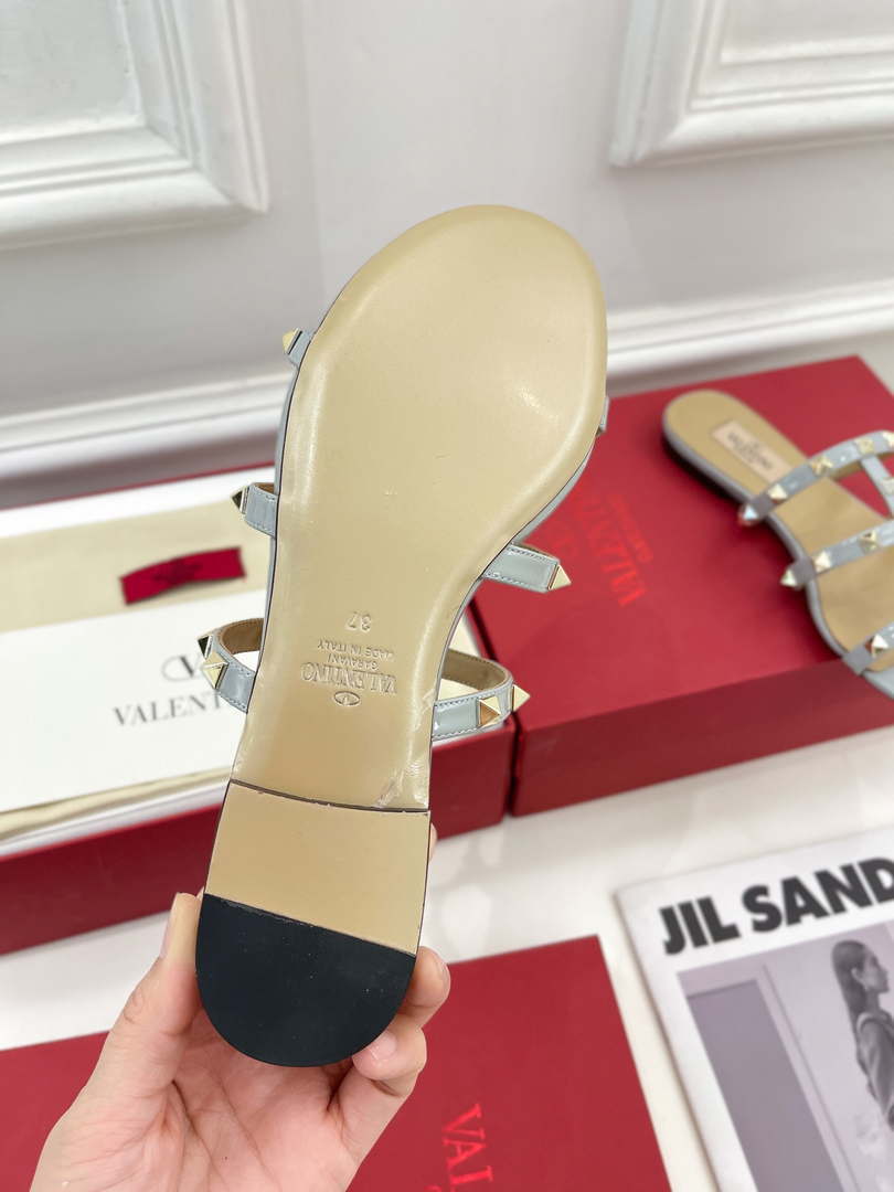 Valentino 3W2S0C49VOD Rockstud Flat Slide Sandal V98837
