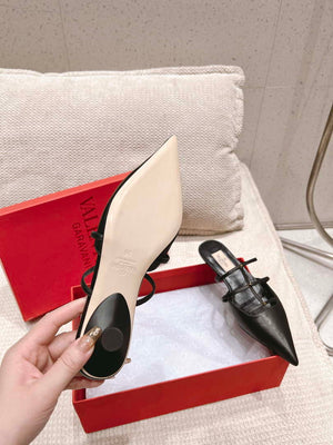Valentino 4W0S0IZ2ACT Rockstud Wispy Calfskin Mule 20MM V10092 - 60MM / US 4=Euro 35 - View 9