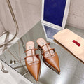 Valentino 4W0S0IZ2ACT Rockstud Wispy Calfskin Mule 20MM V10095 - US 4=Euro 35 - View 1