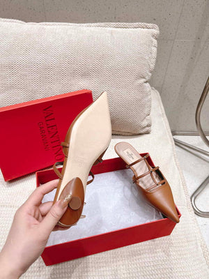 Valentino 4W0S0IZ2ACT Rockstud Wispy Calfskin Mule 20MM V10095 - US 4=Euro 35 - View 9
